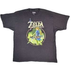 The Legend of Zelda Breath Of The Wild Adult Unisex XL Black Nintendo Shirt
